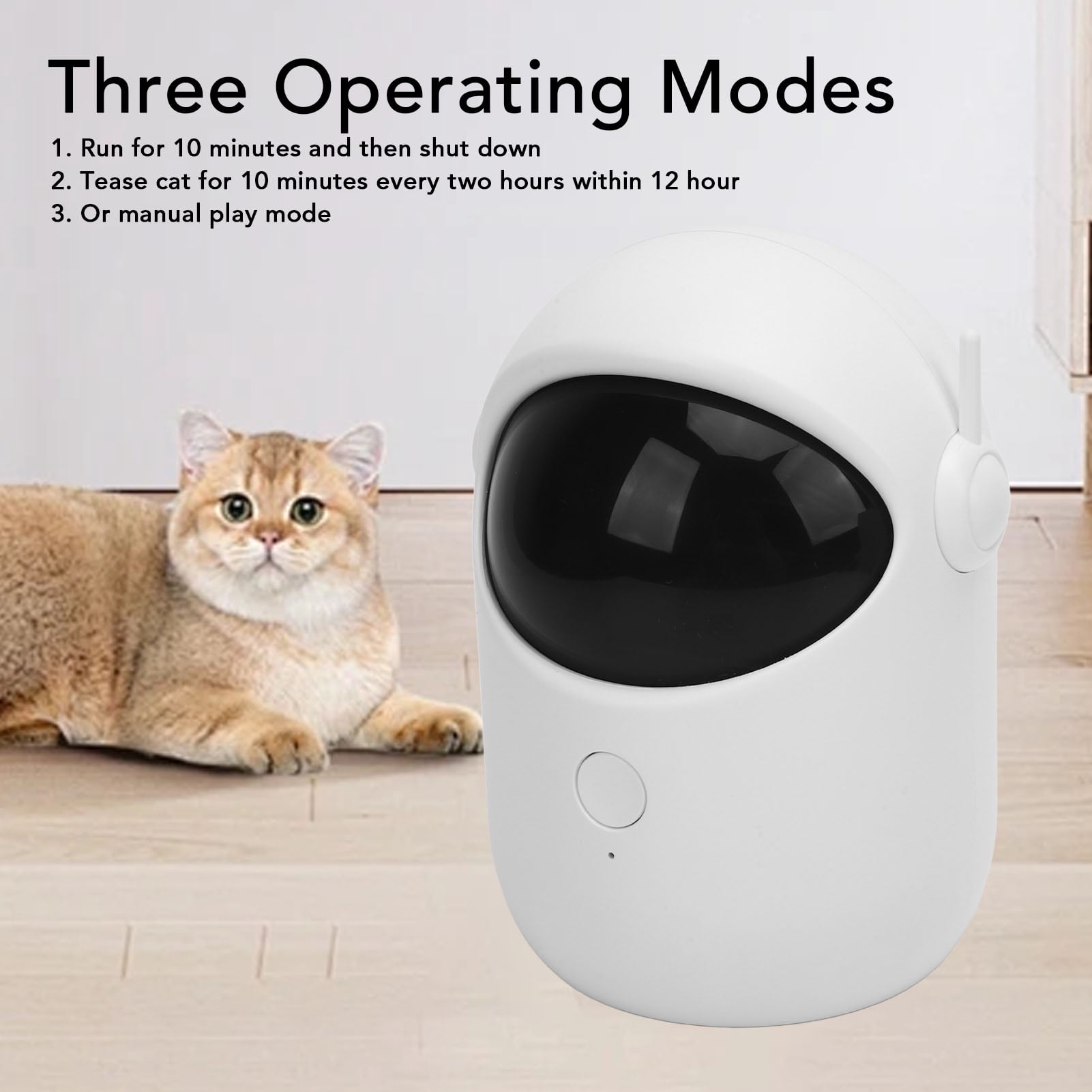 Rupoun Motion Activated Cat Pointer Toy, Smart Interactive Automatic 3 Working Modes Adjustable Angle Laser Teaser for Indoor Cats and Dogs, 4.7 x 3.1 x 3.1 inches / 12 x 8 x 8 cm