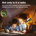 thumbnail image 4 of Solar Powered Radio Outdoor Multifunctional Hand Crank Recharging Radio Portable Camping Hiking Fishing Radio with Light Function, 4 of 6
