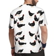 thumbnail image 2 of Wukai Funny Chicken Print Men's Short-Sleeved Mesh T-Shirt,Quick-Dry Short Sleeve Workout T-Shirt-4X-Large, 2 of 8