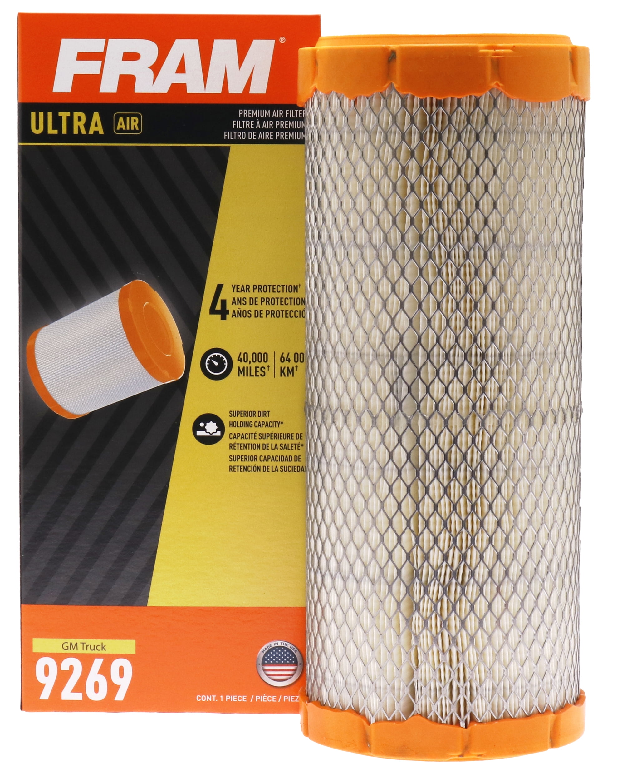 FRAM Ultra Air, XGA8038, Premium Engine Air Filter for Select