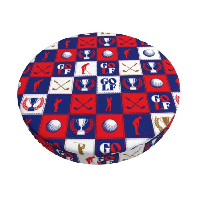 Disketp golf Funda Redonda para Taburete, Funda de Cojín para Silla de Bar Suave y Elástica-13 inch
