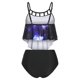 thumbnail image 3 of Traje de baño dividido para mujer a la moda, conjunto de traje de baño Sexy con estampado calado en la cintura Fridja nalpqowj61056, 3 of 4