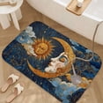 thumbnail image 3 of 1pc Sun and Moon Absorbent Non-Slip Bathroom Thickened Flannel Rug Decor,Soft,Quick Drying,Suitable For Indoor/outdoor Use,Bathrooms,Bedrooms,Kitchens,Terrace,Laundry Rooms,16"x24", 3 of 9