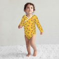 thumbnail image 4 of Xecao Honeycombs Print Baby unisex-baby Cotton Long-sleeve Bodysuits-3 Months, 4 of 6