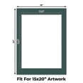 thumbnail image 2 of Forest Green Picture Frame Mat for 18x24 Frames - Fits 15x20 Photos - 1 Mat, 2 of 7