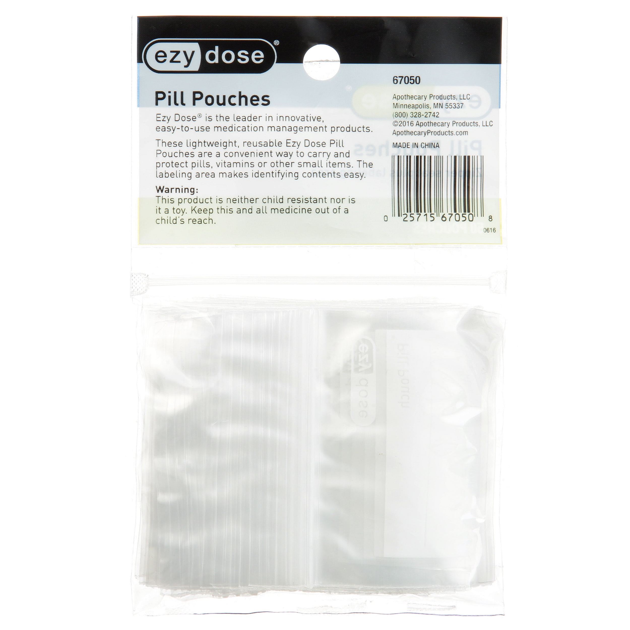 disposable pill pouches