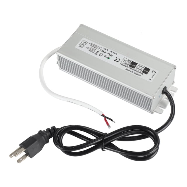 Fuente de alimentación IP67 a prueba de agua, alta eficiencia, tamaño pequeño, protección de seguridad, fuente de alimentación LED AC 100?265VUS, salida de enchufe 24V