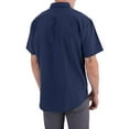 thumbnail image 3 of Visive Oxford Men's Dress Shirt - Short Sleeve Button Down - Comfortable Casual Fit - Available in Big and Tall Sizes - Solid Modern Colors - For All Occasions - Versatile for Office and Casual Wear, 3 of 7