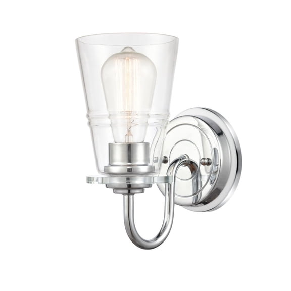 Innovations 421-1W-PC-CL-LED Scarlett 1 Light 10 inch Bath Vanity Light, Polished Chrome