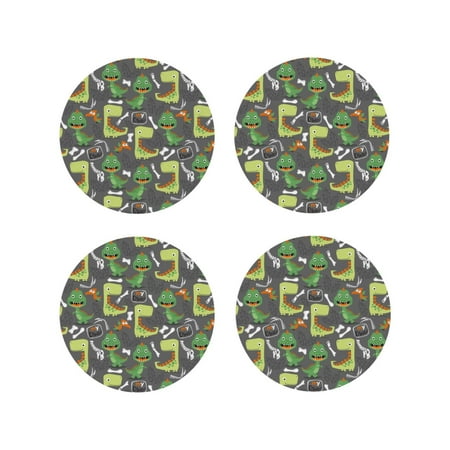 

Leather Coasters with Heat-resistant for Drinks Cartoon Dinosaurs (2) -标题2 Round Shape