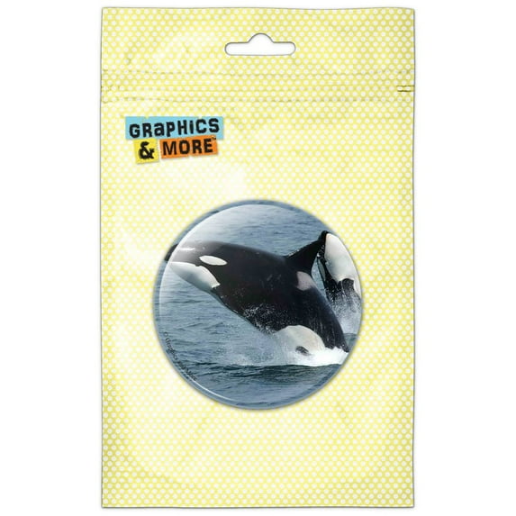 Killer Whale Jumping Refrigerator Button Magnet