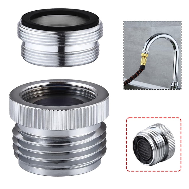 Adaptador de grifo SNUTUYA para grifo de lavabo a manguera de jardín, cromado