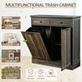 thumbnail image 5 of HARIPUL 13 Gallon Tilt Out Trash Cabinet Waste Bins Hidden Trash Bin with Drawer & Adjustable Shelf & for Kitchen, Dark Brown, 5 of 7