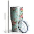 thumbnail image 2 of 30oz Pioneer Flower Tumblers Stainless Steel Tumbler with Lid and Straw,Vacuum Insulated Double Wall Travel Tumbler Cups Mug with Cleaning Brush for Coffee,Tea, 2 of 7