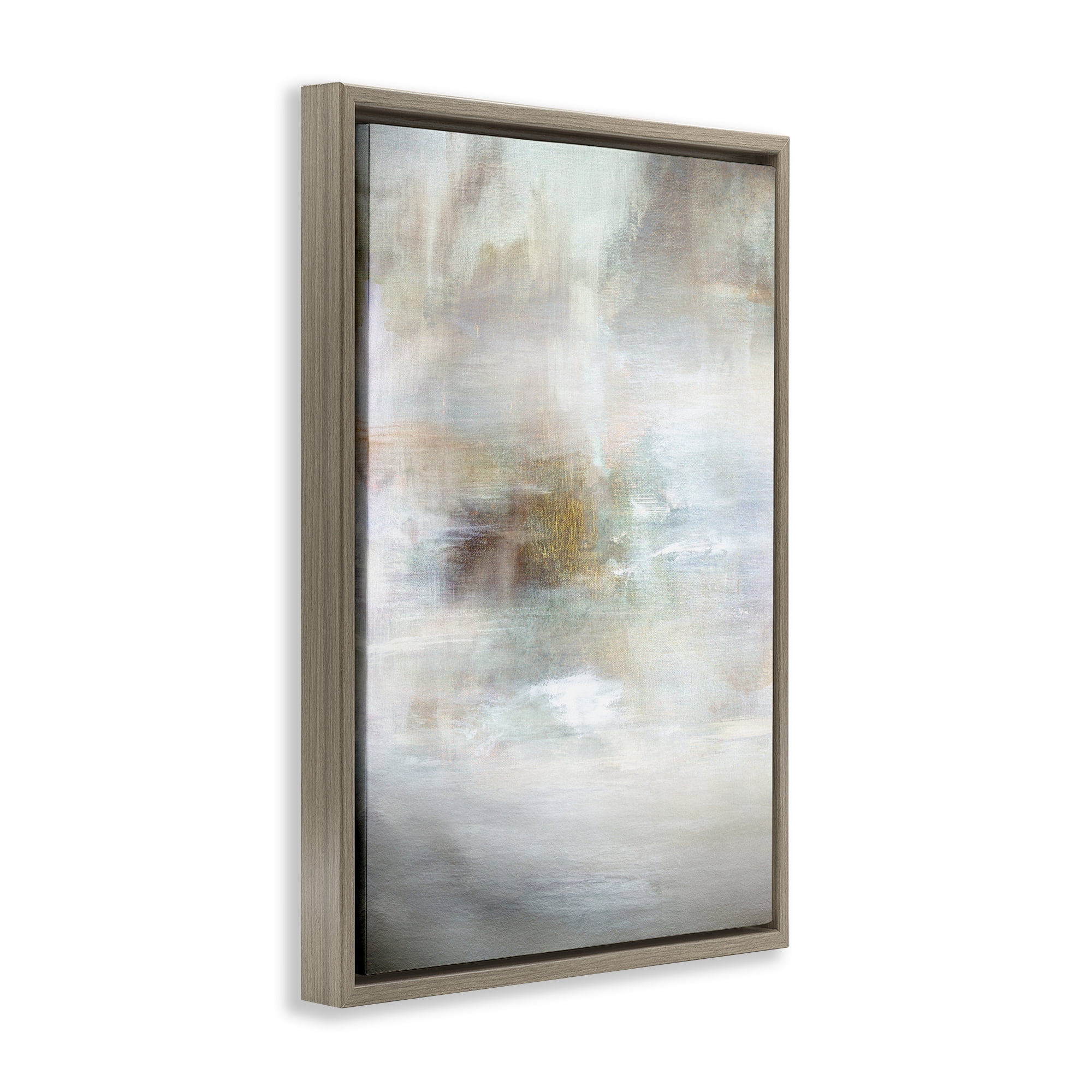 Stupell Industries Soft Haze of Subtle Light Brown Framed Floater Canvas Wall Art, design by Hope Bainbridge