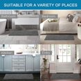thumbnail image 6 of 2 Piece Bathroom Set - Super Absorbent Chenille Striped Bath Mats - Non Skid, Machine Washable - Grey, 47 x 17 Plus 17 x 24 - Inches, 6 of 13