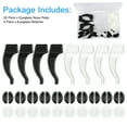 thumbnail image 3 of EEEkit 24 Pairs Eyeglass Nose Pads and Eyeglasses Retaine, Adhesive Silicone Glasses Nose Pad for Reading Glasses Sunglasses, Stick on Glasses Nose pads, Clear and Black, 3 of 8