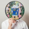 thumbnail image 6 of Yayeee Wall Clock Battery Operated 9.5" Silent Quartz Non-Ticking for Living Room Decor, Yellow Seaside, 6 of 8