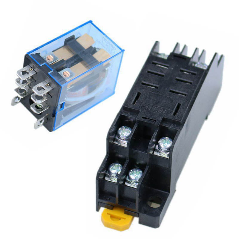 5pcs 8PIN Coil DPDT With Socket Relay  LY2NJ 220/240V AC Small relay 10A 
