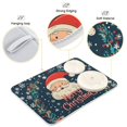thumbnail image 3 of Yayeee Dish Drying Mat for Kitchen Counter 16"x18" Microfiber Absorbent Pad, Blue Christmas Santa, 3 of 7