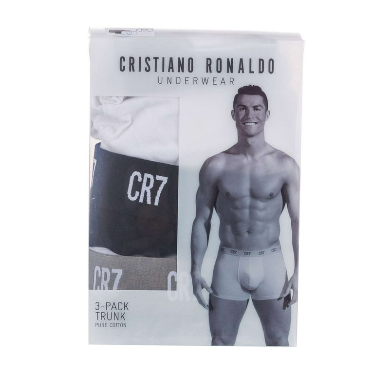NEW Cristiano Ronaldo CR7 Men's Underwear 3-Pack Trunk Cotton