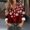 Red-B, variant on Lopecy-Sta Women's Christmas Snowflake Print Button-Down Blouse, Long Sleeve Gradient Loose Casual Shirt Top Red M