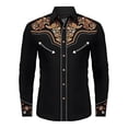 thumbnail image 2 of Girls T Shirts Boys Western Graphic Long Sleeve Button Down Shirt Girls' Tops Black3 4-5 Years, 2 of 4