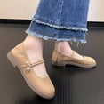 thumbnail image 7 of Fesfesfes White Flats Women Flat Shoes for Women Elegant And Gentle Temperament Soles French Gentle With The Skirt Flat Loafers Small Faux-Leather Shoes 6.5(38), 7 of 7