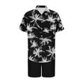 thumbnail image 4 of GERsome Men's Hawaiian Matching Sets 2 Piece Button Down Floral Shirts and Shorts Summer Vacation Outfits S-3XL, 4 of 6