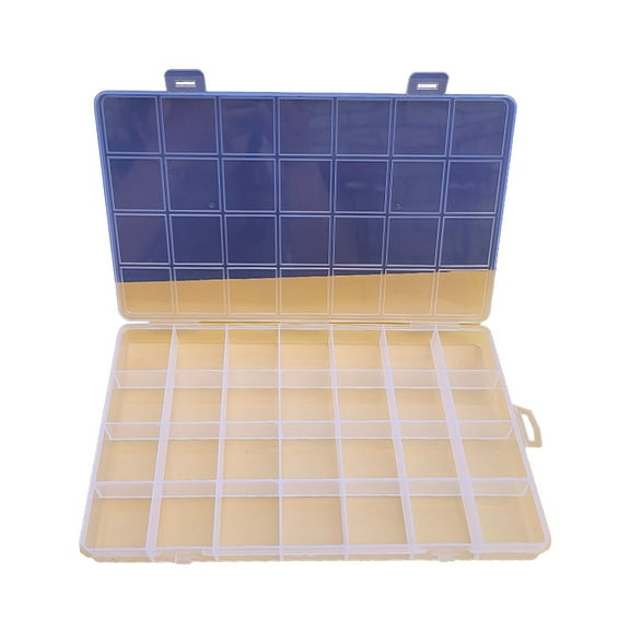 28 Grids Clear Plastic Organizer Box, Mini Storage Clear Jewelry Box Plastic Bead Storage Container Organizer Box for Beads Jewelry Earring Toys Small Accessories