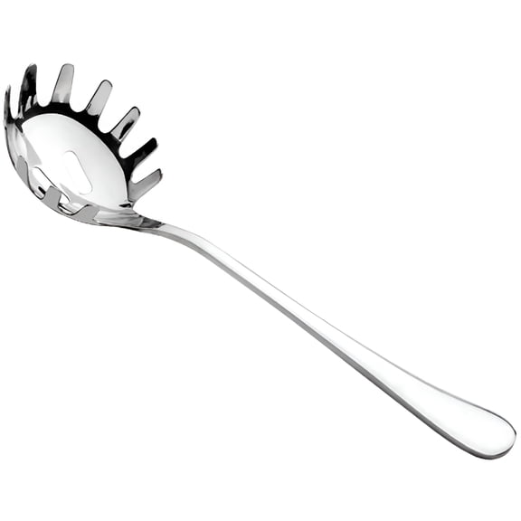 ACDANC Pasta Spoon Stainless Steel Spaghetti Server Slotted Spoon Kitchen Utensils for Restaurant Shop Supplies (Silver)
