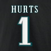 Mens Jalen Hurts Black Philadelphia Eagles Icon Player Name & Number T-Shirt