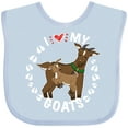 thumbnail image 3 of Inktastic I Heart My Goats with Cute Goats and Hoof Prints Boys or Girls Baby Bib, 3 of 4