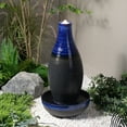 thumbnail image 2 of Hi-Line Gifts LED Lighted Ceramic Outdoor Garden Water Fountain - 30" - Blue, 2 of 4
