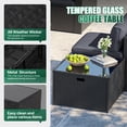 thumbnail image 5 of Clouddwell 7-Piece Patio Furniture Set On Sale, Black Rattan Wicker Outdoor Sectional Sofa Couch with Table Patio Conversation Set for Lawn& Backyard, Gray, 5 of 6