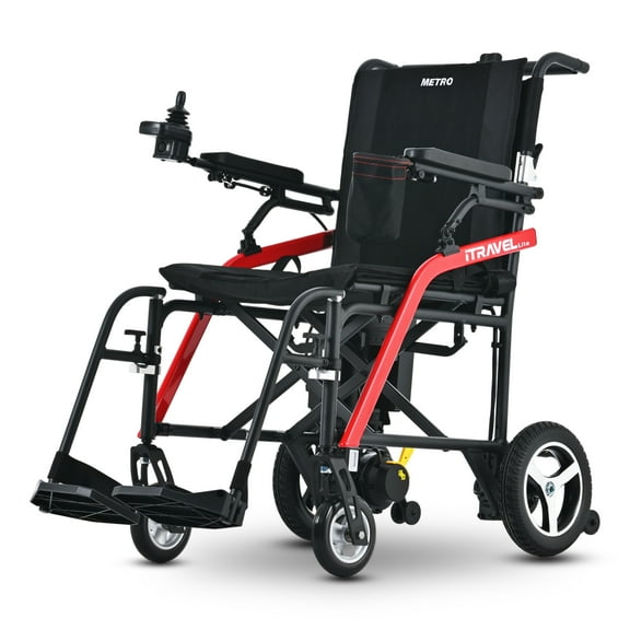 Lightweight Foldable Electric Wheelchair for Adults, Zarler Powered Wheelchair with Remote Control, Portable Folding Wheelchair for Travel
