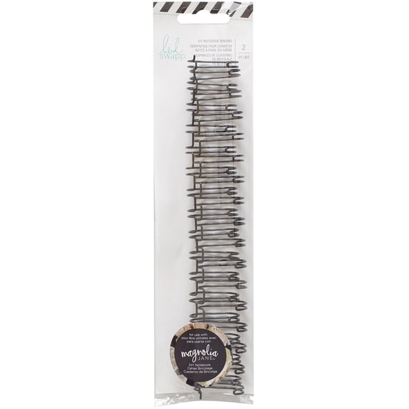 Heidi Swapp Journal Notebook Cinch Binding Wire 1" 2/Pkg-Black