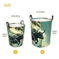 Cauagu Bull Charging Through Waves for Laundry Basket,Collapsible