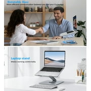 Laptop Stand for Desk Adjustable Portable Stable Laptop Holde Notebook Compatible with MacBook Air/Pro,for Dell, for HP, for ASUS Vertical Stand, Laptops from 10-17in,Silver