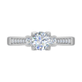 thumbnail image 3 of 1 Carat 3-Stone Diamond Engagement Ring Band in 14K White Gold (Ring Size 4), 3 of 7