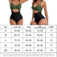 thumbnail image 3 of Traje de baño de una pieza Push Up para mujer Traje de baño recortado de patchwork (M Negro + Verde arena) Ndcxsfigh Para Estrenar, 3 of 8