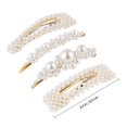 thumbnail image 2 of LURROSE 4PCS Fashion Simple Hair Clips Fresh Pearl Hair Barrettes Bobby Pin Hair for Ladies and Girls, 2 of 3