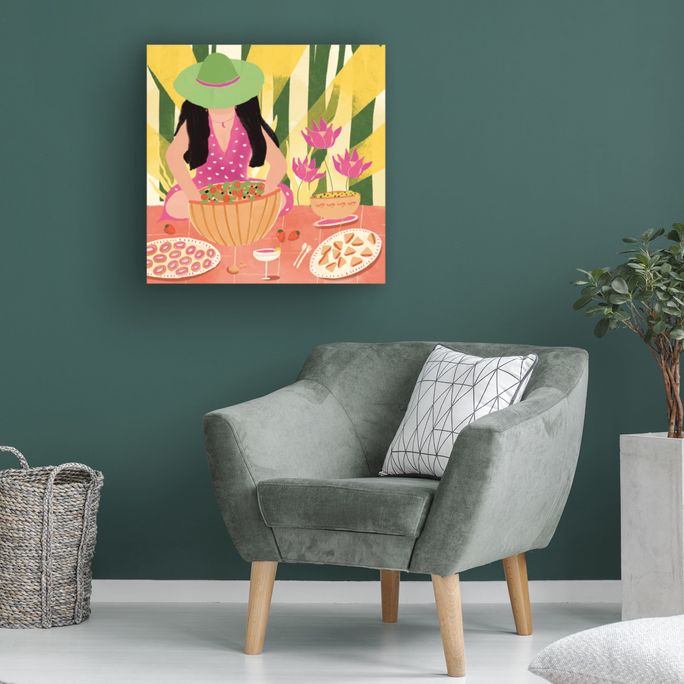 Trademark Fine Art Shriya Bhattacharya Tropical Picnic Canvas Wall Art