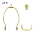 thumbnail image 4 of Uxcell 6 Inch Lamp Harp Kit with Finial Lamp Shade Holder Gold Tone 2 Set, 4 of 6