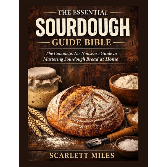 The Essential Sourdough Guide Bible: The Complete No-Nonsense Guide To Mastering Sourdough Bread At Home, (Paperback)