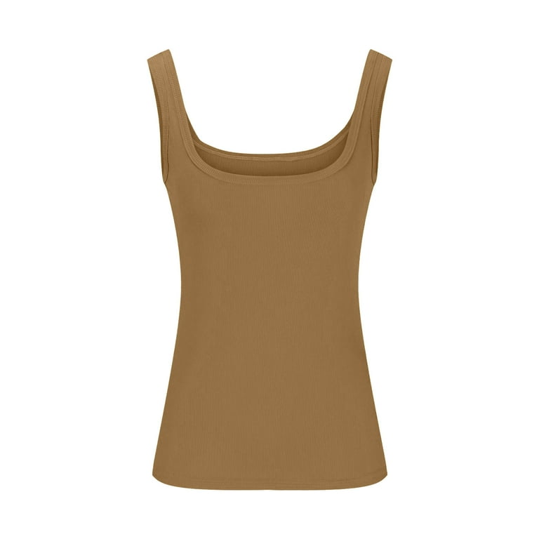 Ovantii Ingebouwde BH Tank Tops voor Vrouwen Casual Ronde Hals Mouwloos Ovantii Ingebouwde BH Tank Tops voor Vrouwen Casual Ronde Hals Mouwloos