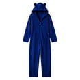 thumbnail image 6 of FAIWAD Women's Fleece Onesies Plush Hooded Jumpsuit with Pockets Soft Warm Full Zip Loungewear, 6 of 7