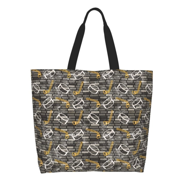 Balery Hockey1 Bolsa Tote Estilo Estético con Cremalleras, Bolsa de Hombro, Bolsa de Compras Grande y Plegable