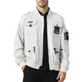 thumbnail image 2 of LEDUNTINO Men's Bomber Jacket, Lightweight Casual Spring Fall Windbreaker, Travel Hiking Golf Jackets, 2 of 8