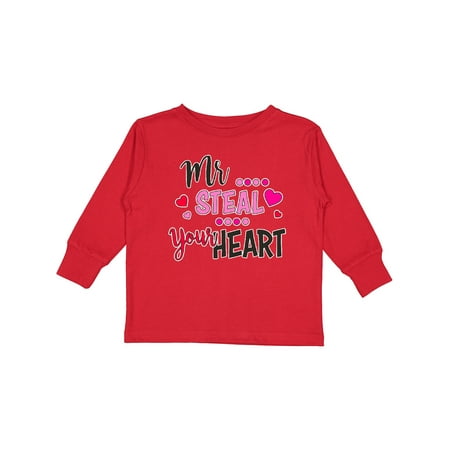 

Inktastic Mr Steal Your Heart Gift Toddler Boy Girl Long Sleeve T-Shirt
